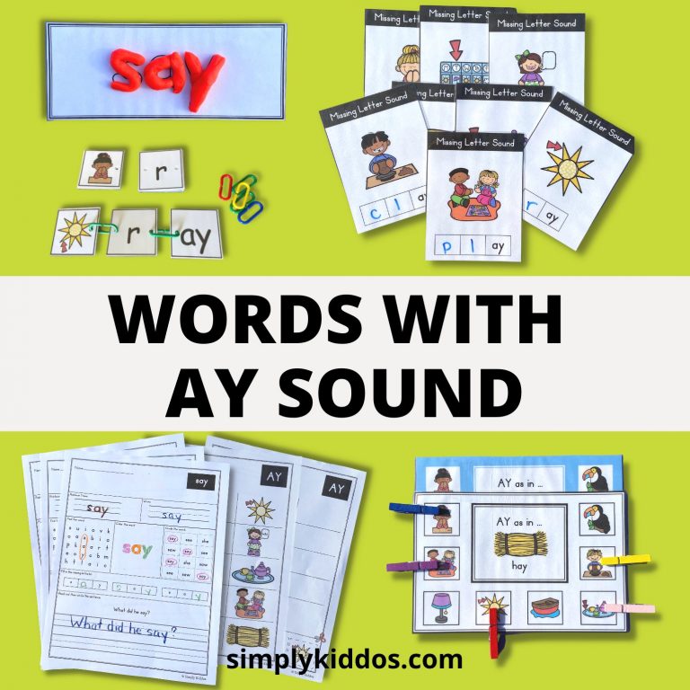 22 Words with AY Sound for Kids to Master
