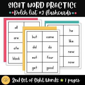 Dolch sight words 2