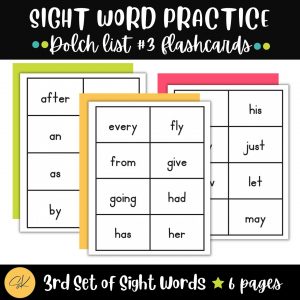 Dolch sight words 3