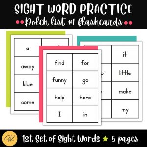 Dolch Sight Words Examples