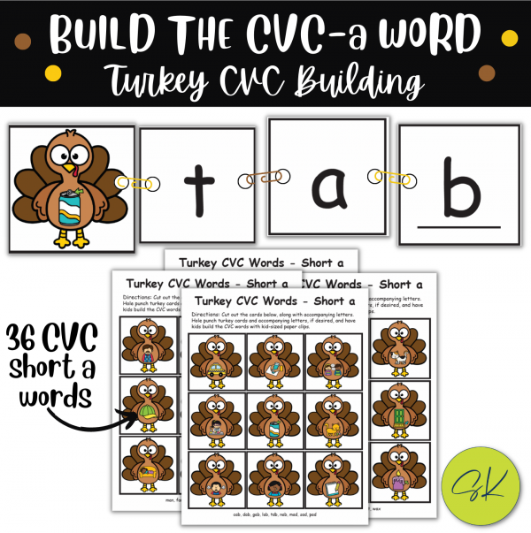 Thanksgiving CVC Word Practice
