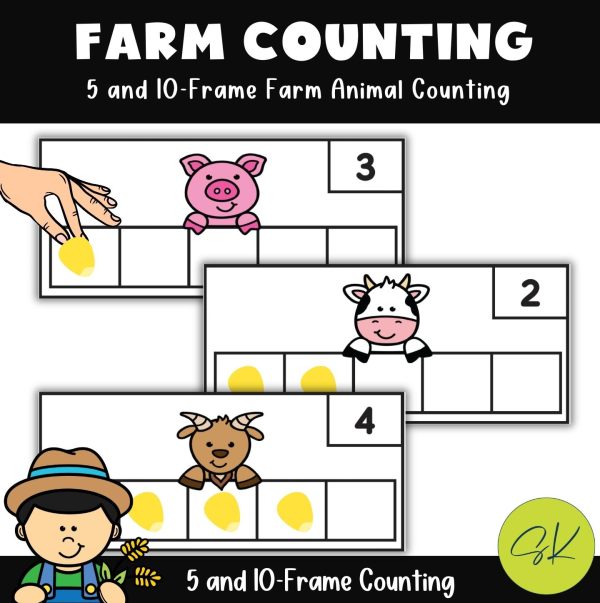 Farm Animals 5 Frame Counting