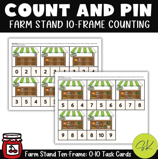 Ten Frame Farm Stand Task Cards (2)
