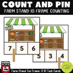 Ten Frame Farm Stand Task Cards