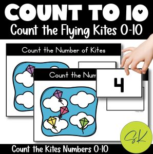 Count the Kites. Counting practice for zero to ten. Count to 10
