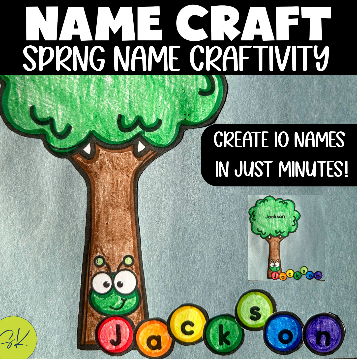 Caterpillar Name Craft