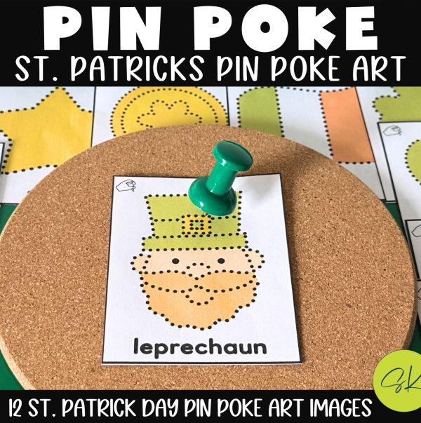 St. Patrick's Day Push Pin Poke Art Activity